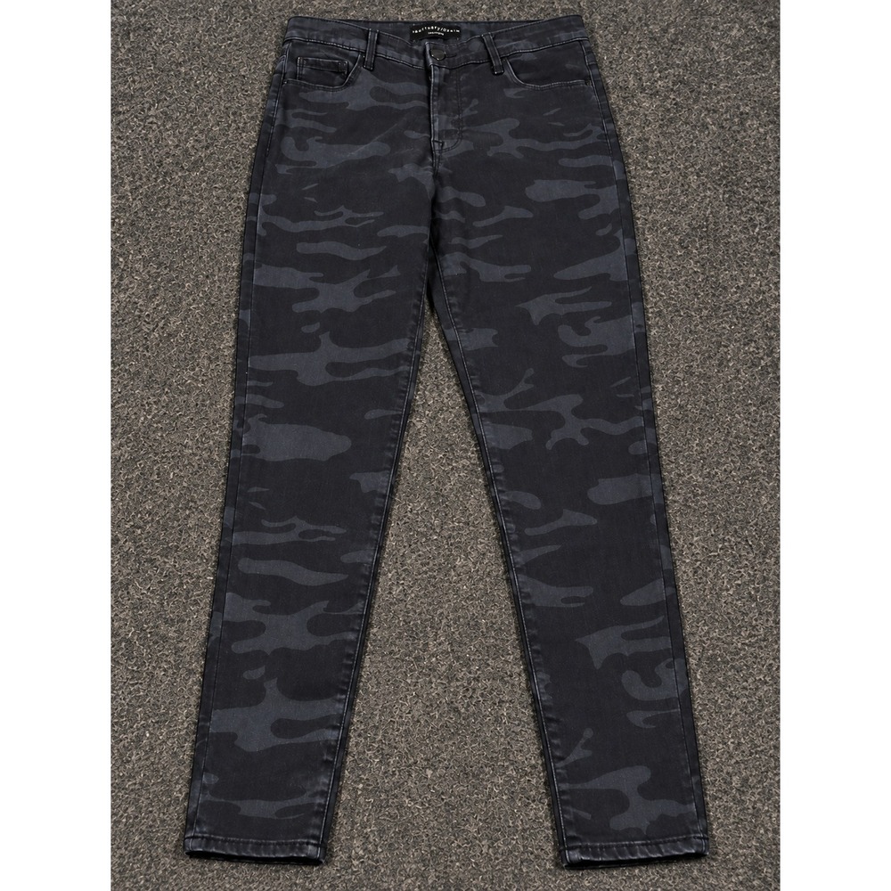 Sanctuary Denim Jeans Women 27 Grey Black Camo Slim Fit 5-Pocket Stretch